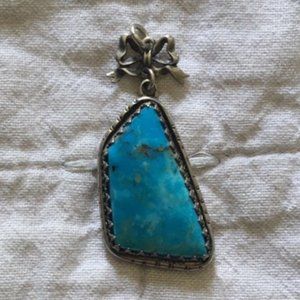 Turquoise & sterling silver pendant